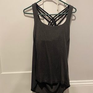 Lululemon- black open back tank